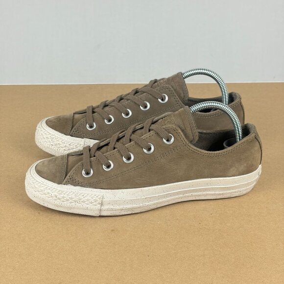 Converse Chuck Taylor All Star Leather Sneakers Womens 6 Taupe Tan Low Top - Picture 10 of 10